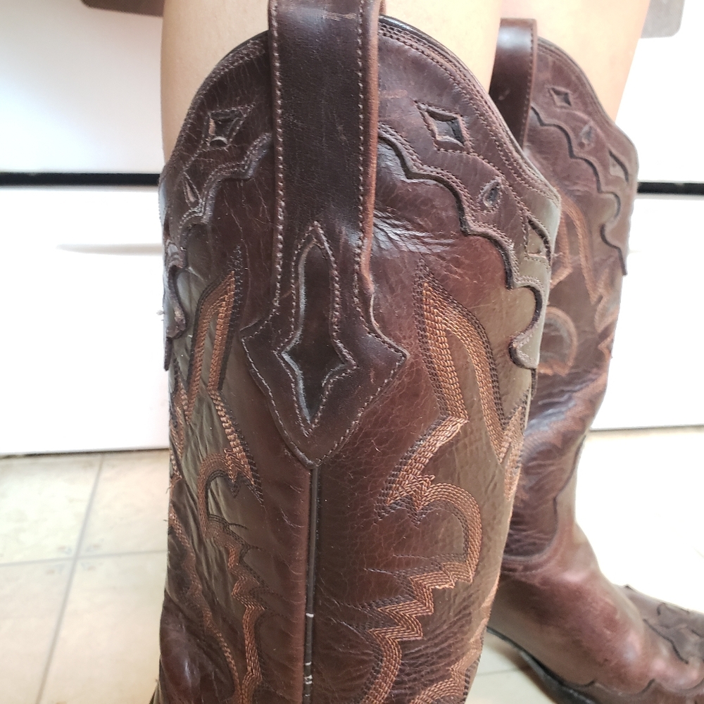 Resistol RANCH Women's Cowboy Boots Western Size 7.5B Leather Mexico - Picture 3 of 10